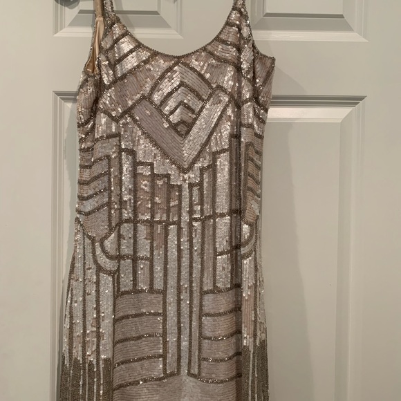 Parker Blush Sequin Cocktail Dress - Size Small - Picture 1 of 5